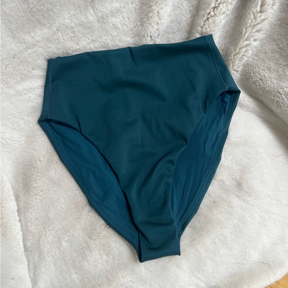 Left On Friday Teal High-Waist Bikini BOTTOM ( Hi Hi Deep End ) - Picture 3 of 8